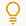 Orange outline of a lightbulb